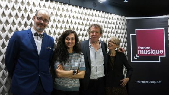 France Musique, studio 452... Jean-Philippe Biojut, Anne-Catherine Gillet, Benoît Duteurte & Anne Kessler (g. à d.) ©Radio France - Annick Haumier / RF