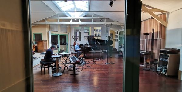 Daniel Cabanzo et Jean-Marie Cottet en enregistrement au Studio de Meudon
