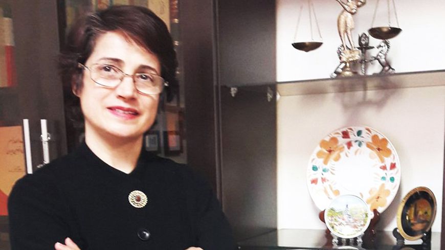 Nasrin Sotoudeh dans son bureau à Téhéran en mars 2018