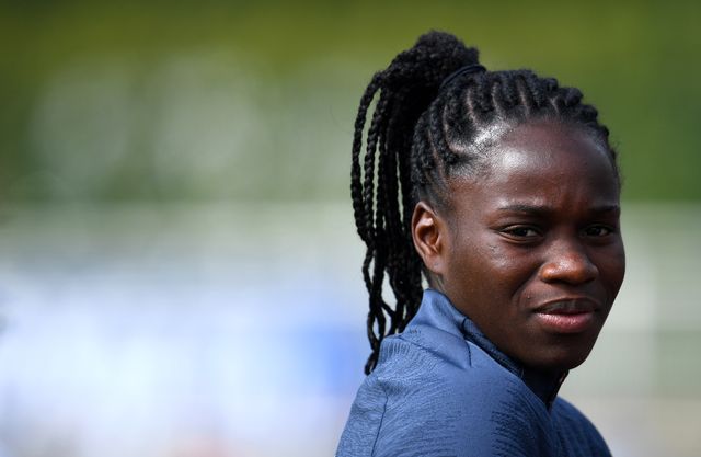 Mbock Bathy lors d'un entraînement à Clairefontaine le 27 mai dernier
