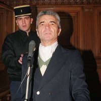 Photo prise le 06 novembre 1995 devant la Cour d'assises de Paris, de Christian Didier, l'assassin de l'ancien chef de la Police René Bousquet, à l'ouverture de son procès