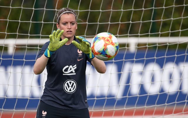 Solène Durand lors d'un entraînement de l'équipe de France à Clairefontaine