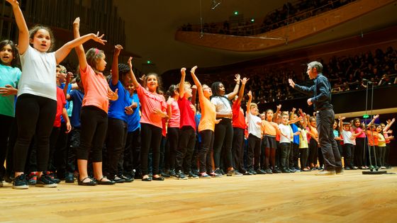 Le concert de la première édition d'Ecole en choeur en juin 2018 à la Philharmonie de Paris. - Philippe Devernay