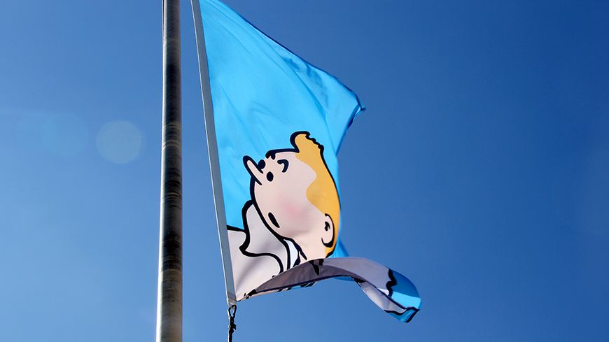Tintin, Blake et Mortimer, Kirby, les sumos, la mode... Les expositions BD de l'été. Ici dans l'exposition Hergé au Chateau de Malbrouck dans l'Est de la France.