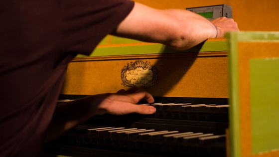 Clavecin - image prise dans le cadre de l'enregistrement des sonates de Scarlatti en Occitanie par France Musique, juillet 2018. ©Radio France - Guillaume Decalf