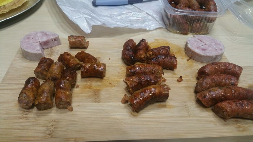 Les saucisses de la boucherie Moreau à Samadet