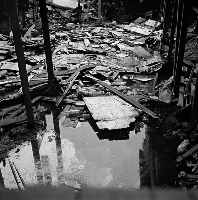 Favela Agua Branca en phase de destruction, São Paulo, Brésil 2010