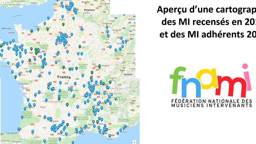 La cartographie des MI recensés en 2015 et des MI adhérents 2018