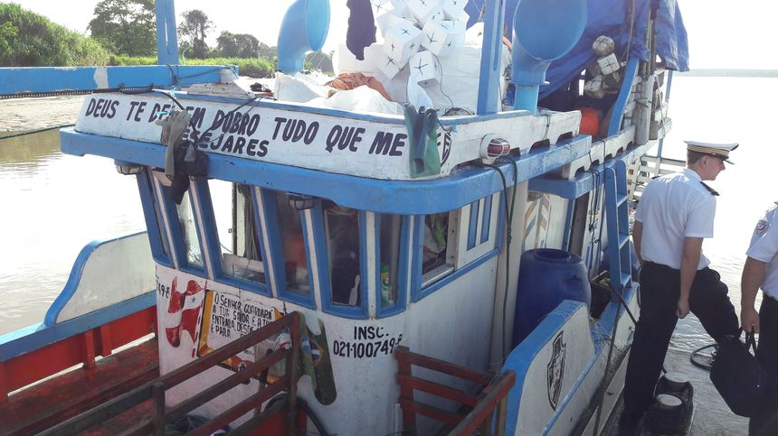 Le 13 juin dernier, le Progresso, bateau brésilien, a été arrêté en Guyane. A bord, 12 Brésiliens pêchaient illégalement. 12 kilos de vessies natatoires à bord et 700 kilos de poissons