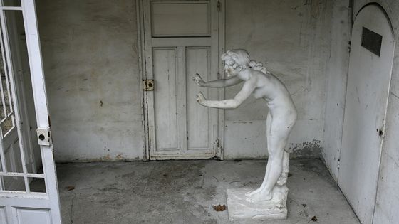 Statue dans le parc de l'hôpital Sainte-Anne à Paris, en février 2007 ©AFP - Joël Saget