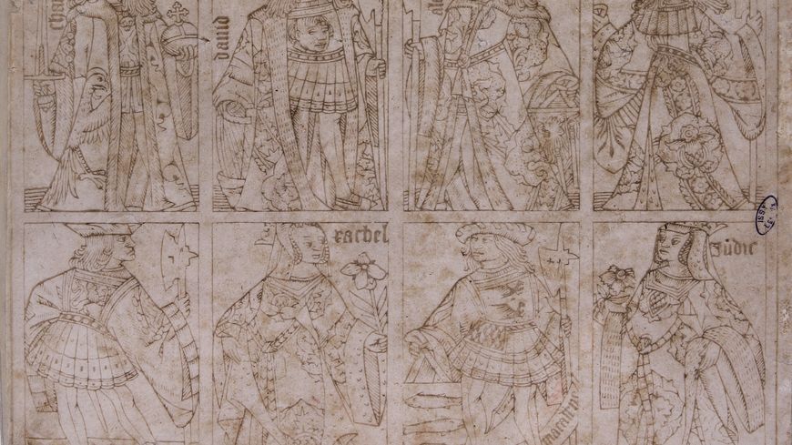 Feuille de têtes au portrait de Paris, Guyon Guymier, Paris, début du XVIe siècle (?) Gravure sur bois