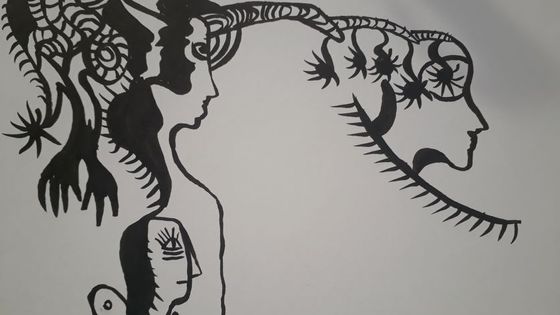 Une illustration inédite (encre) de France Jolly - France Jolly