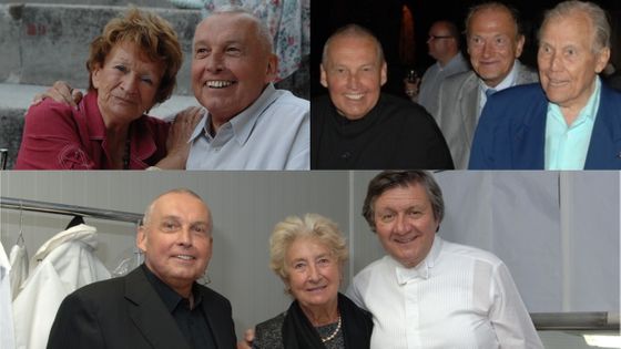 Raymond Duffaut avec Andrea Guiot, Georges Prêtre, Mercedes et Michel Plasson - avec l'aimable autorisation de Raymond Duffaut