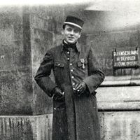 Le soldat Céline en convalescence, 1915