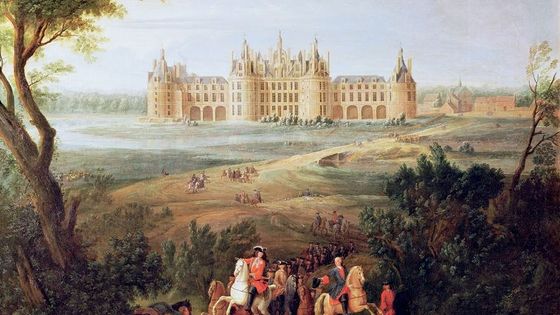 Le Château de Chambord, tableau de Pierre-Denis Martin (1722) - Domaine public via Wikipedia