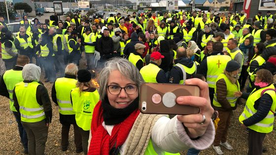 Jacline Mouraud en gilet jaune, novembre 2018 ©Maxppp - PHOTOPQR/OUEST FRANCE