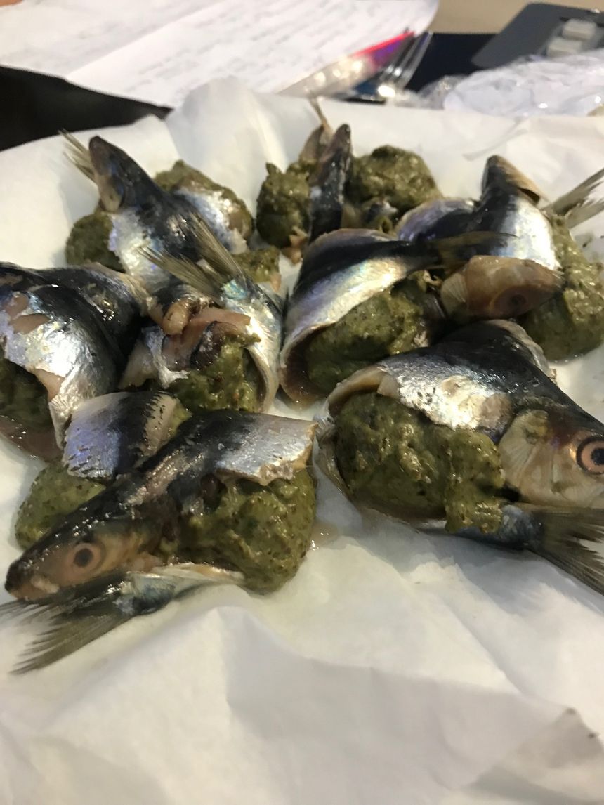 Sardines farcies : ortie fenouil de mer