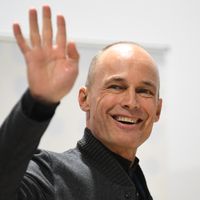 Bertrand Piccard, aéronaute et représentant de la société civile au G7 de Biarritz en Pologne, le 4 décembre 2018.