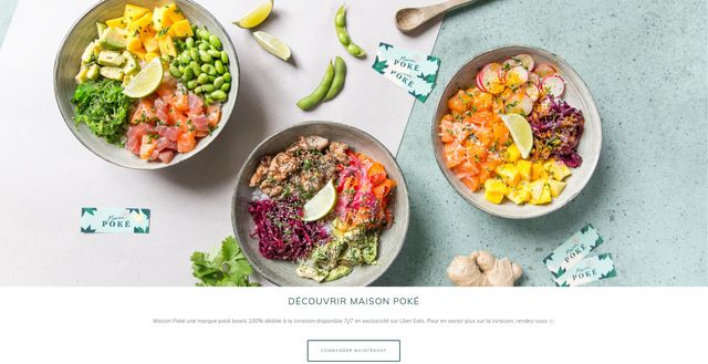 Avec Maison Poké, Uber Eats a crée la première chaîne de restaurants virtuels en France