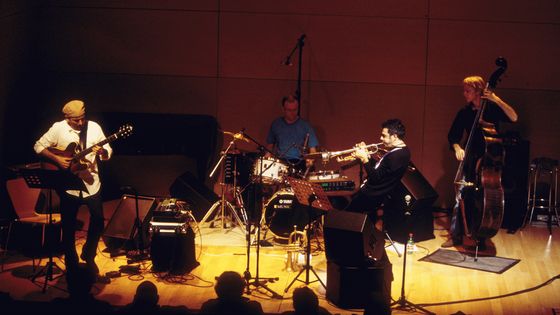 Paolo Fresu Devil Quartet : Bebo Ferra (g) / Stefano Bagnoli (bat) / Paolo Fresu (t) / Paolino Dalla Porta (cb) ©Getty - Luciano Viti