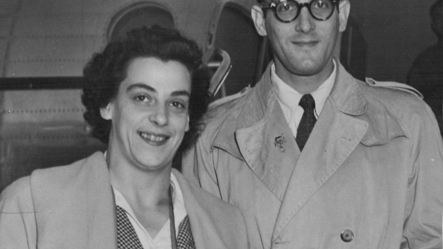 Ginette et Jean Neveu le 26 juin 1948