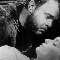 Orson Welles et Suzanne Cloutier dans "Otello", film d'Orson Welles (1952)