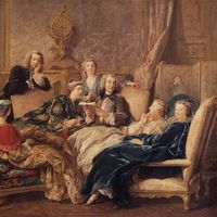 Lecture à Versailles, par Jean-François de Troy, vers 1728.