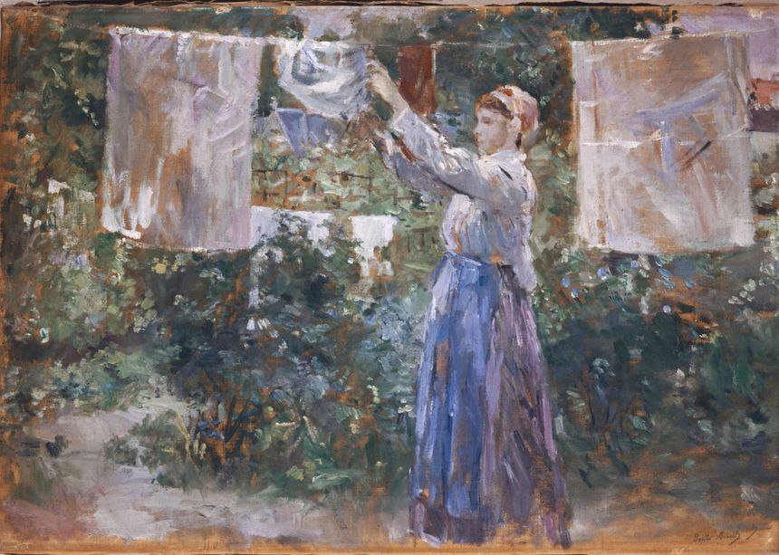 Blanchisseuse (Paysanne étendant du linge),1881. Huile sur toile, 46x67 cm