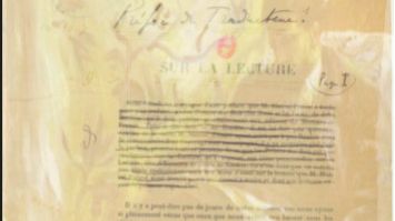 Extrait annoté Marcel Proust, "Sur la lecture" /Edmond Maître, musicien, collectionneur d'art et mécène français, peint par Pierre-Auguste Renoir, vers 1871 - P.-A. Renoir/Wikicommons/M.Proust Gallica Bnf