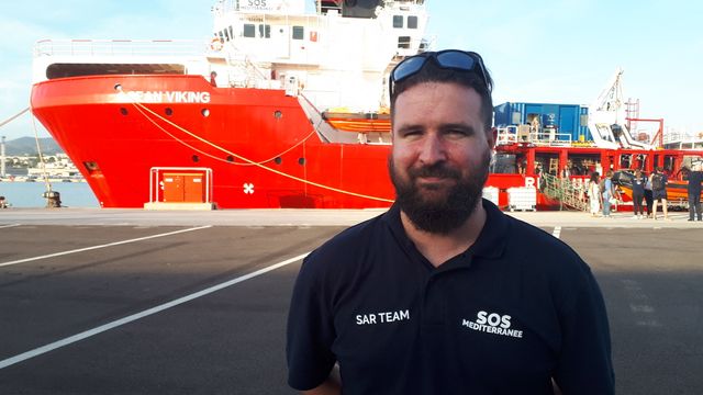 Nick, coordinateur des opérations de recherche et de sauvetage à bord de l'Ocean Viking