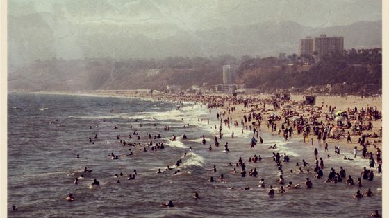 Carte postale de Santa Monica, en Californie