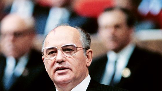 Mikhaïl Gorbatchev au Palais des congrès du Kremlin - 1986 ©AFP - TASS / AFP