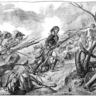 Le Général Joubert lors de la bataille de Rivoli (14 janvier 1797)