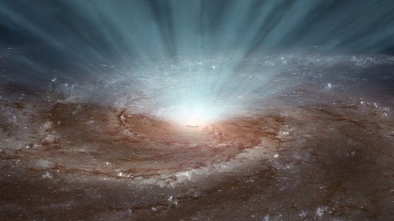 Vue d'artiste d'un trou blanc - NASA