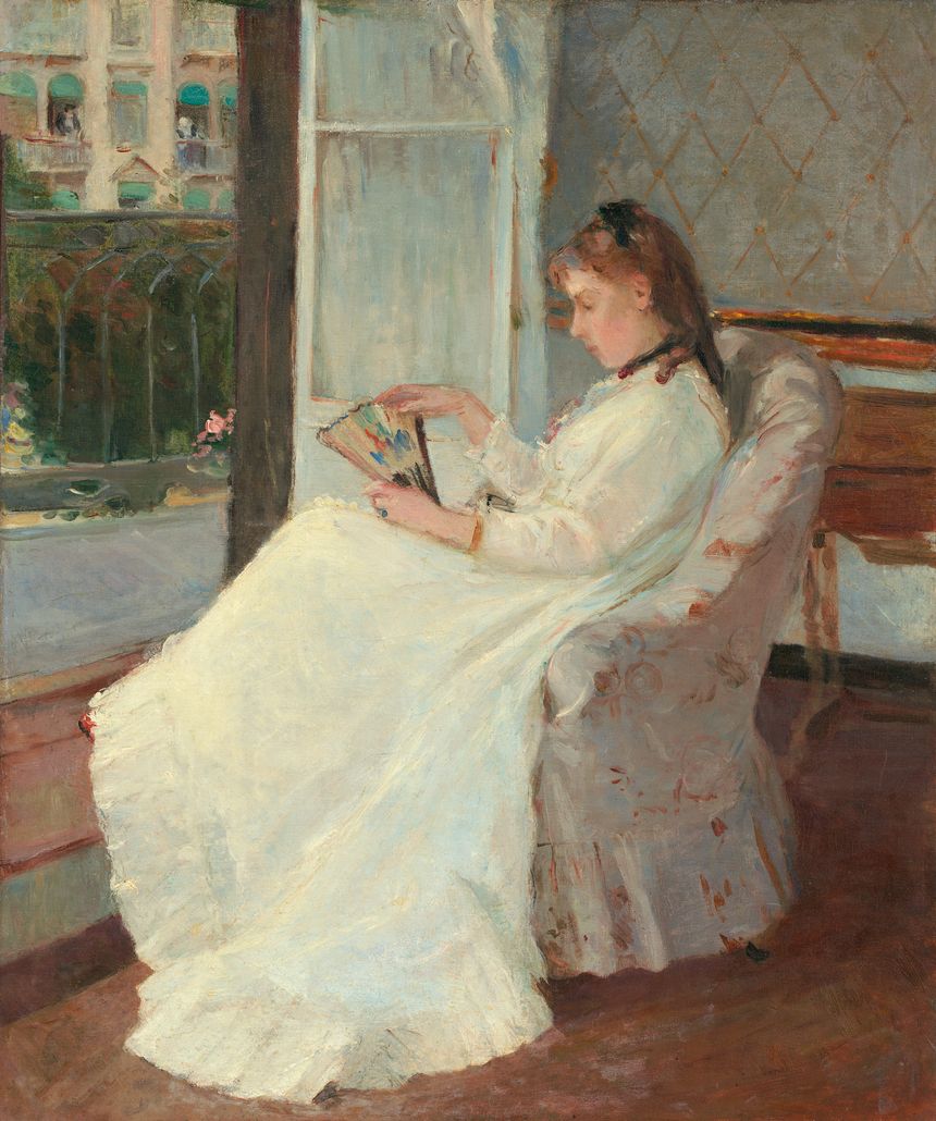 Jeune femme à sa fenêtre (Portrait de Mme Pontillon),1869. Huile sur toile, 54,8x46,3 cm