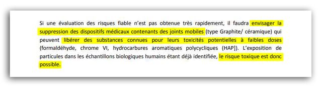 Extrait du rapport du comité scientifique missionné par l’ANSM.