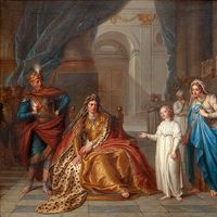 Athalie interroge Joas de Bartholomeus Breenbergh (1598–1657) Collection du musée des Beaux-Arts de Brest.