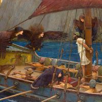 "Ulysse et les Sirènes", tableau peint par John William Waterhouse, 1891, conservé à la National Gallery of Victoria à Melbourne
