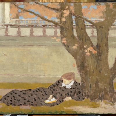 Ker-Xavier Roussel (1867-1944), "La Terrasse", vers 1892, huile sur toile, 36 x 75 cm, Paris, musée d'Orsay, RF 1992 1