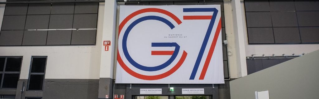 La ville de Biarritz quelques jours avant le sommet du G7, sécurisée par 13200 policiers. Biarritz - France - Aout 2019.