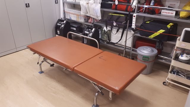 La salle d'urgence à bord de l'Ocean Viking