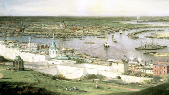 Aleksey Bogolyubov, "View of Nizhny Novgorod", 1878. State Russian Museum, St Petersburg ©Getty - Fine Art Images/Heritage Images