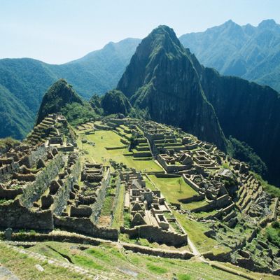 Ruines de la ville inca sur le Machu Picchu. | Lieu: Province d'Urubamba, Pérou. (Photo de Jacques Haillot / Sygma via Getty Images)