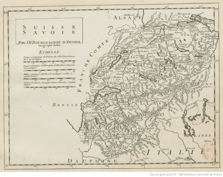 Le francoprovençal, langue régionale transfrontalière (France, Suisse, Italie), XVIIIe siècle