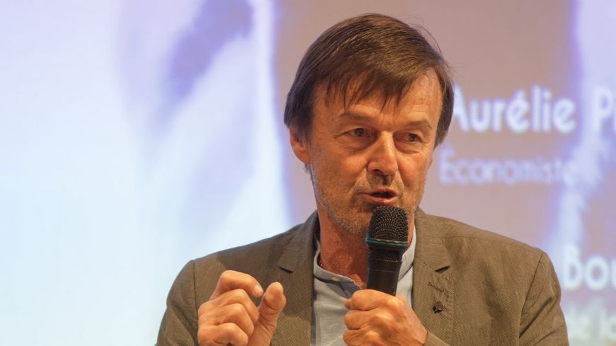Nicolas Hulot, en avril dernier pendant une conférence à Paris