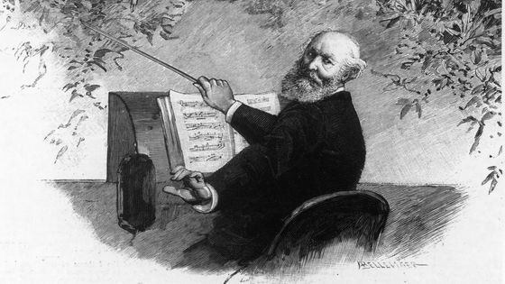 Illustration du compositeur Charles Gounod, dirigeant l'opéra Roméo et Juliette (1880) ©Getty - Fotosearch