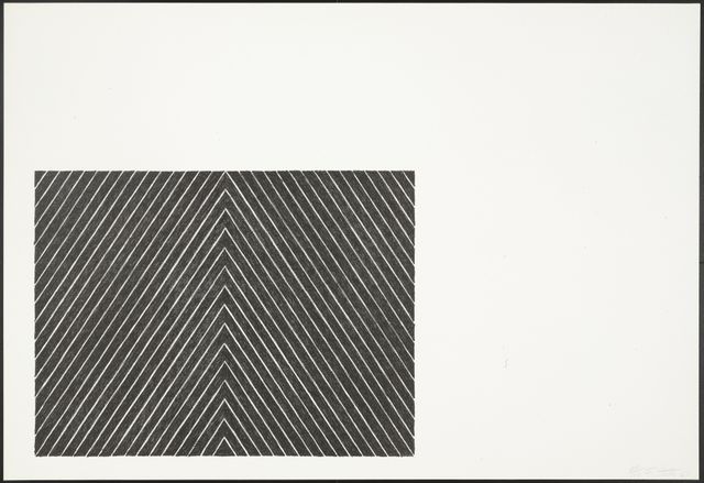 "Point of Pines" de Frank Stella, précurseur du minimalisme.