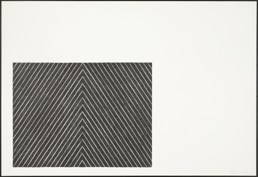"Point of Pines" de Frank Stella, précurseur du minimalisme.