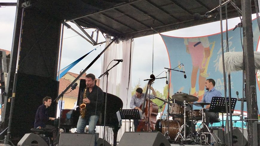 Baptiste Herbin quartet sur la scène du BIS de Jazz in Marciac le 06 août 2019