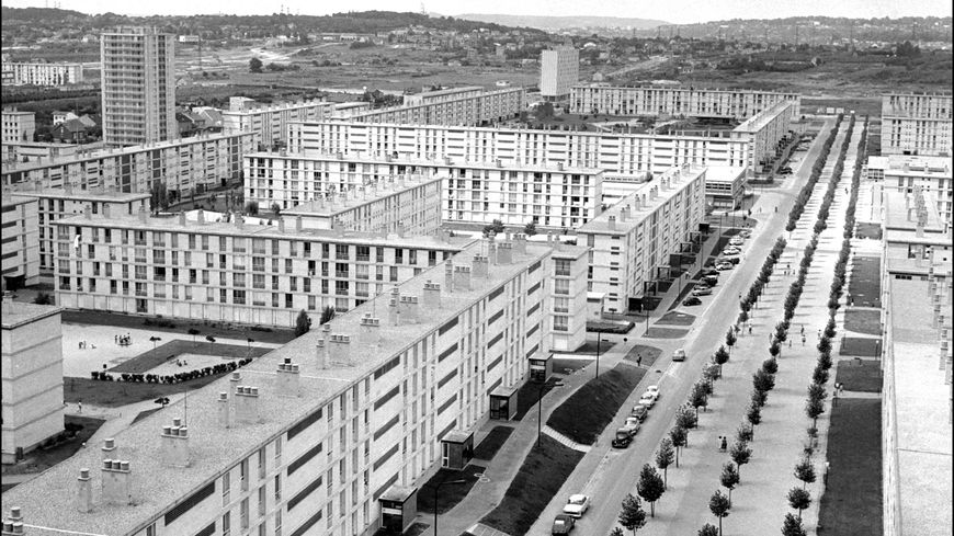 Vue générale de Sarcelles dans les années 1960